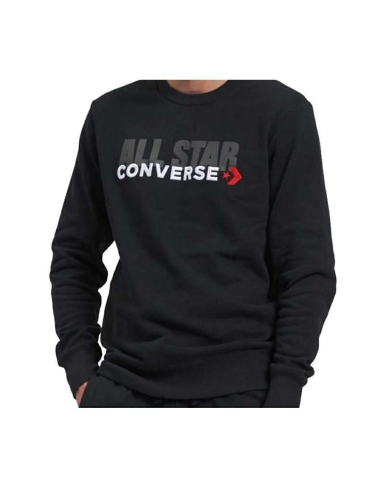 SWEAT D'HOMME CONVERSE ALL STAR CREW BLACK 100% COTTON-10024193-A01