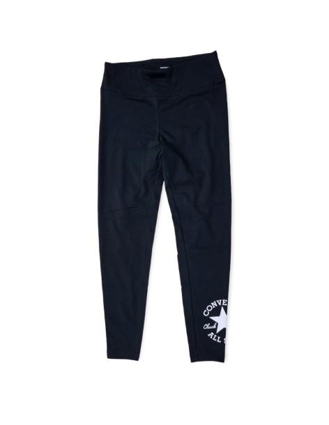 LEGGINGS DONNA CONVERSE ALL STAR NERO 87% COTONE 13% ELASTANE-10024222-A01