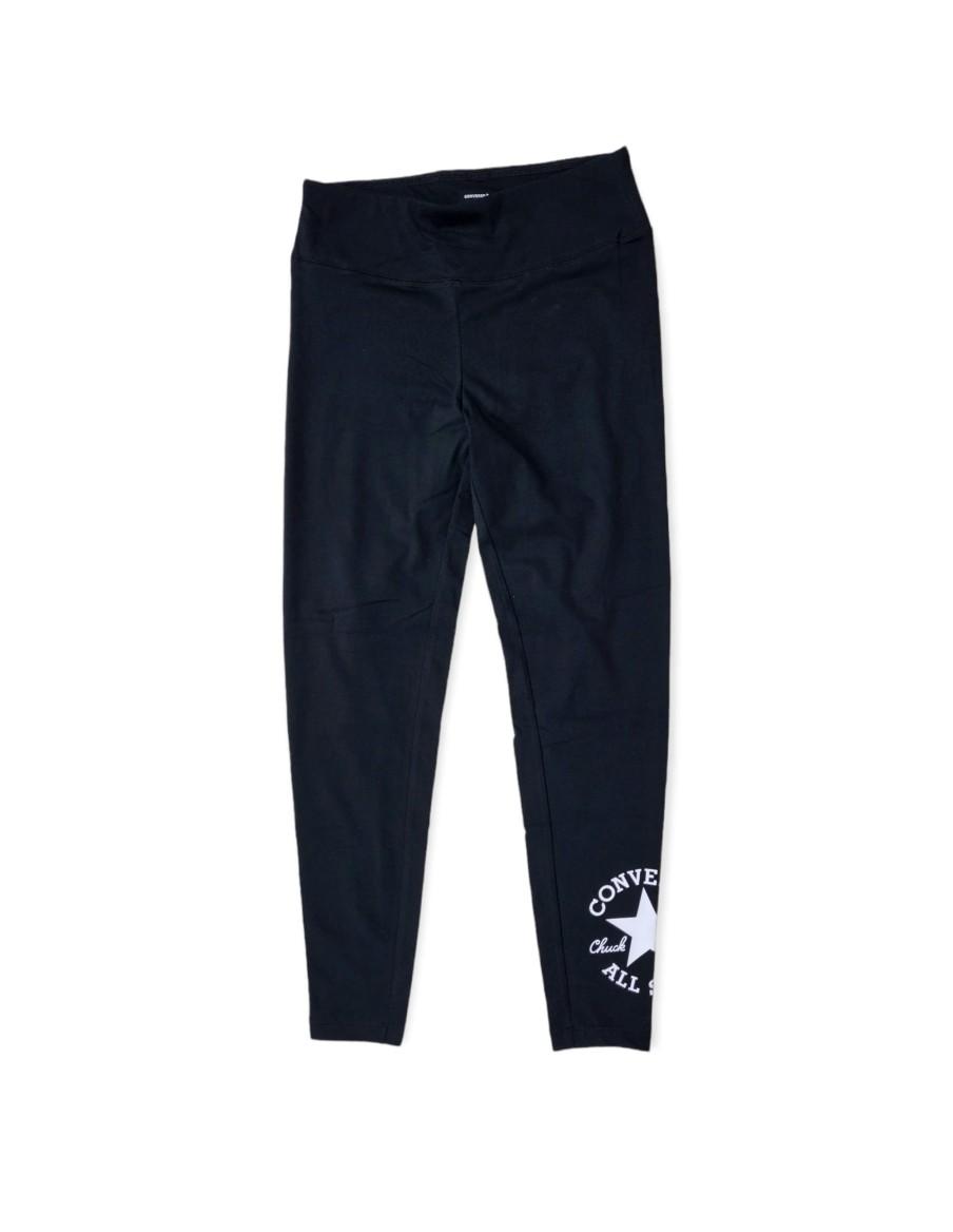 LEGGINGS FRAU CONVERSE ALL STAR BLACK 87% COTTON 13% ELASTANE-10024222-A01