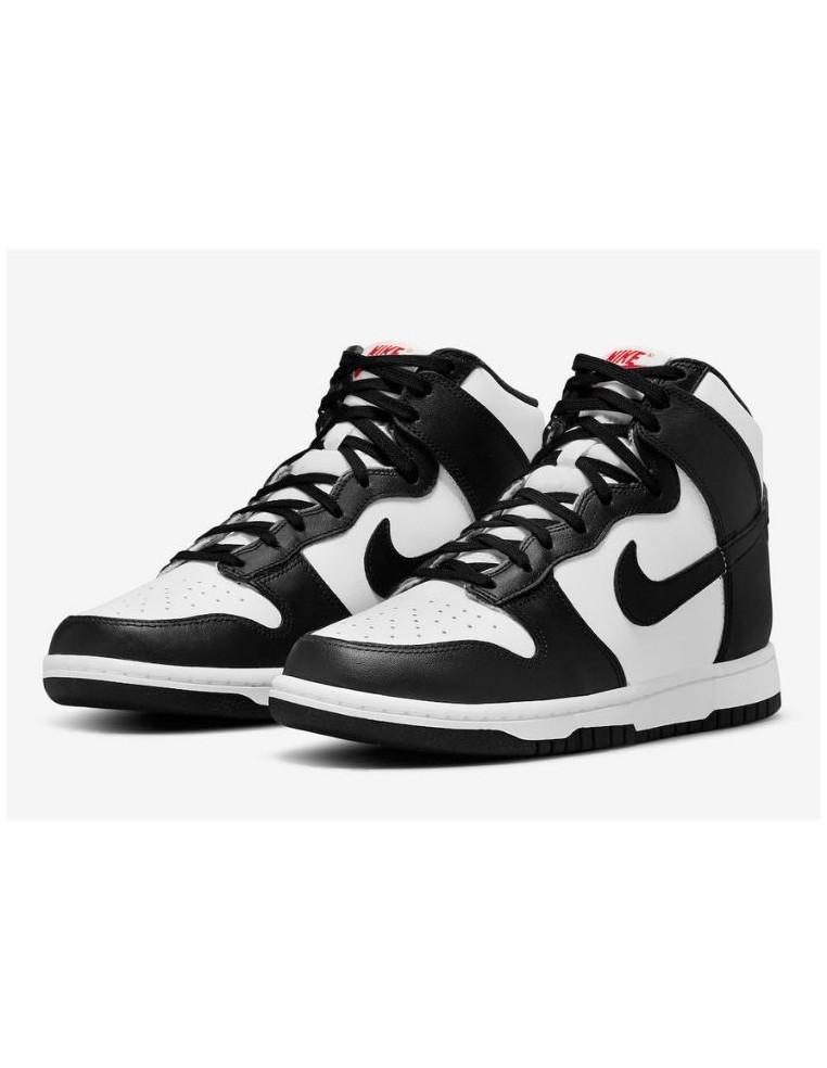 SNEAKERS DE MUJER NIKE DUNK HIGH BLANCO NEGRO CUERO-DD1869-103