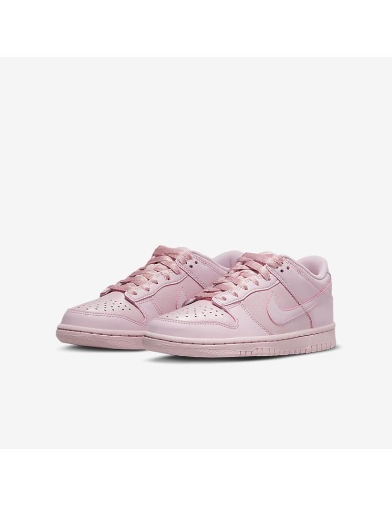 SNEAKERS FEMME NIKE DUNK LOW SE ROSE CUIR -921803-601