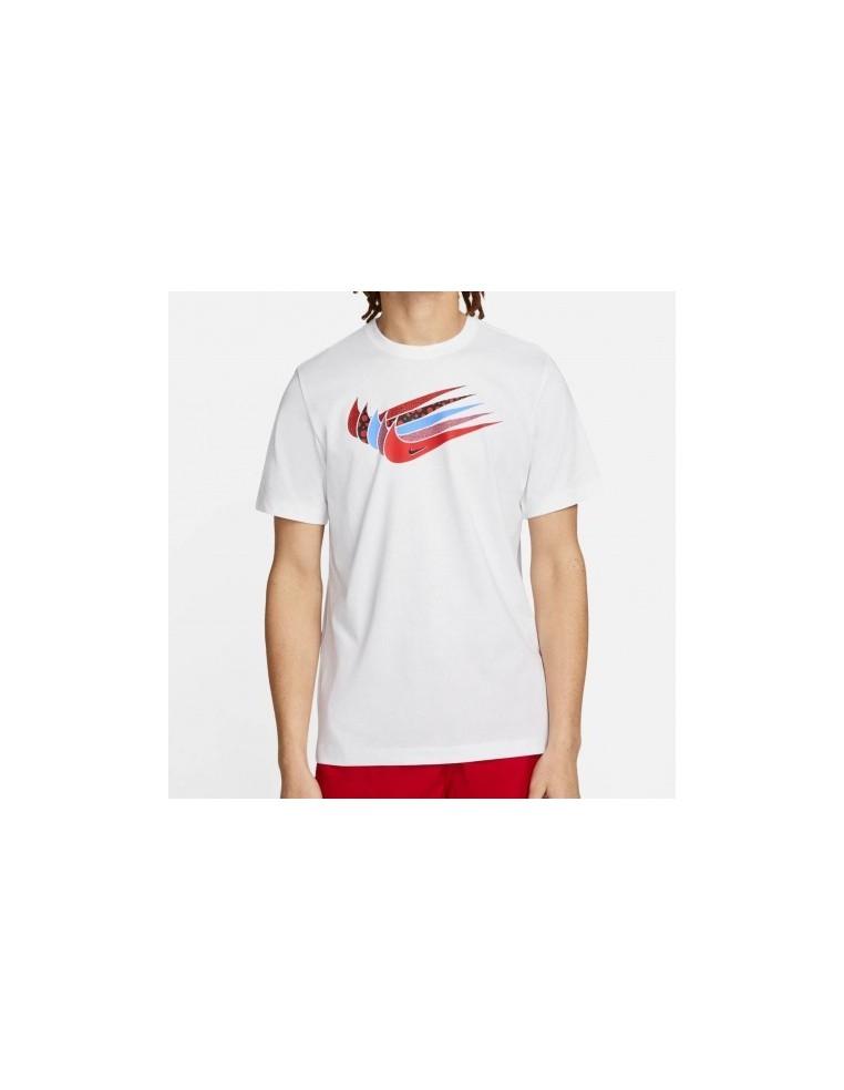 T-SHIRT HOMME NIKE NSW 12 MO SWOOSH TEE 100% COTON-WHITE-DN5243-100