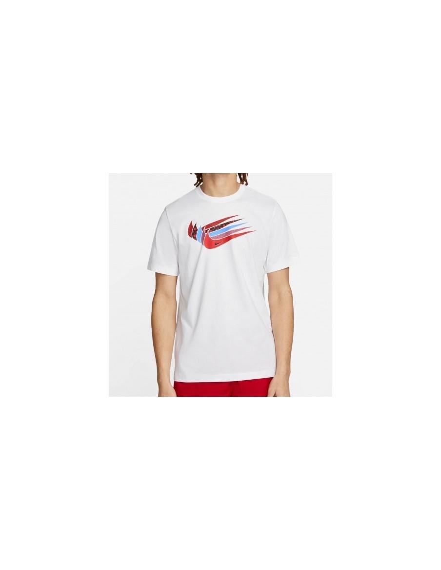 T-SHIRT UOMO NIKE NSW 12 MO SWOOSH TEE 100% COTONE-BIANCO-DN5243-100