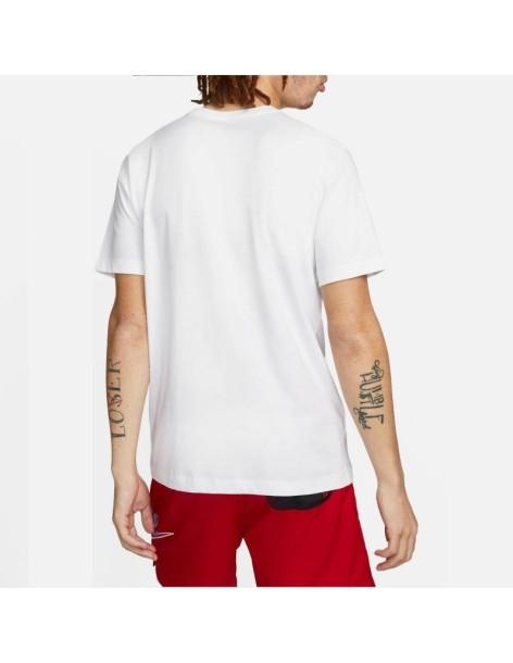 T-SHIRT UOMO NIKE NSW 12 MO SWOOSH TEE 100% COTONE-BIANCO-DN5243-100 2