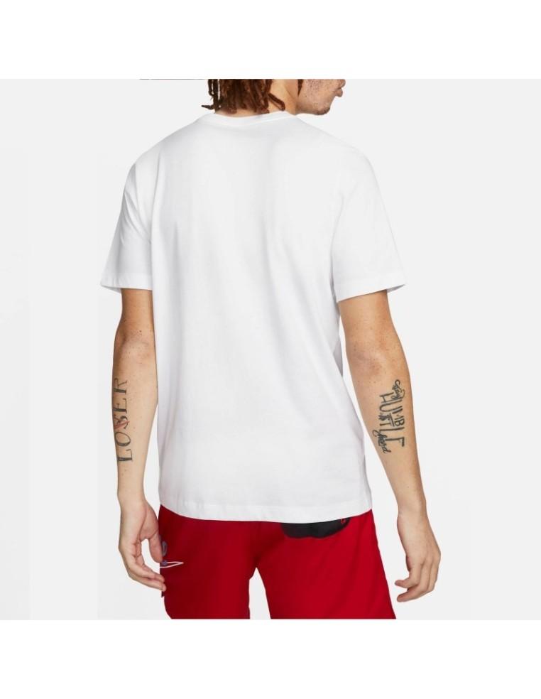 T-SHIRT HERREN NIKE NSW 12 MO SWOOSH TEE 100 % BAUMWOLLE-WHITE-DN5243-100