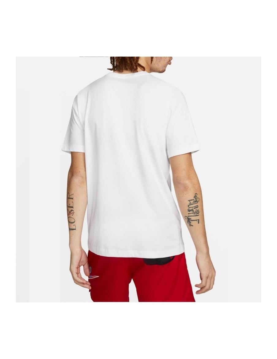 T-SHIRT HERREN NIKE NSW 12 MO SWOOSH TEE 100 % BAUMWOLLE-WHITE-DN5243-100