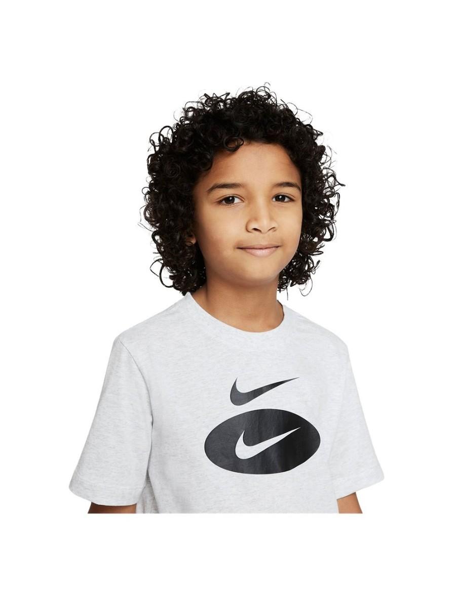 T-SHIRT NIKE SPORTSWEAR GARÇON 100% COTON-GRIS-DO1808-051
