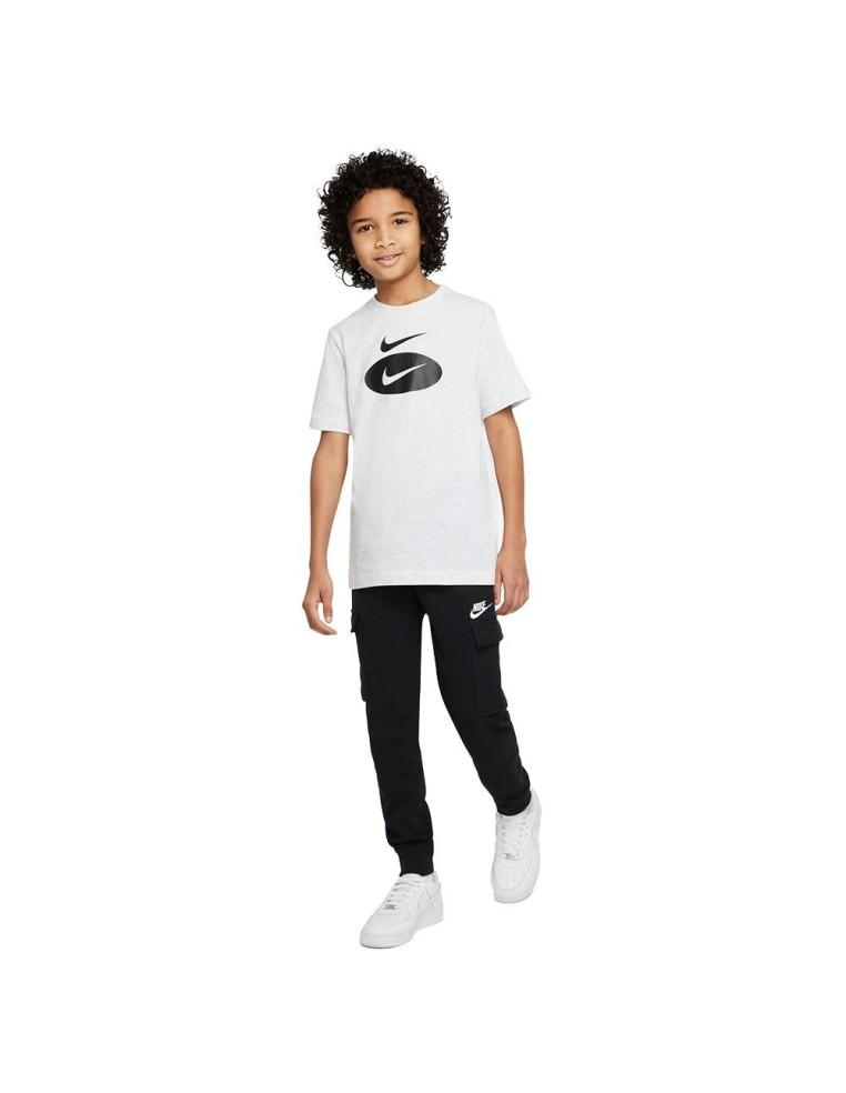 NIKE SPORTSWEAR BOY'S T-SHIRT 100% COTTON-GRAY-DO1808-051