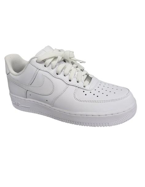 SNEAKERS UOMO NIKE AIR FORCE 1 '07 PELLE BIANCA-CW2288-111