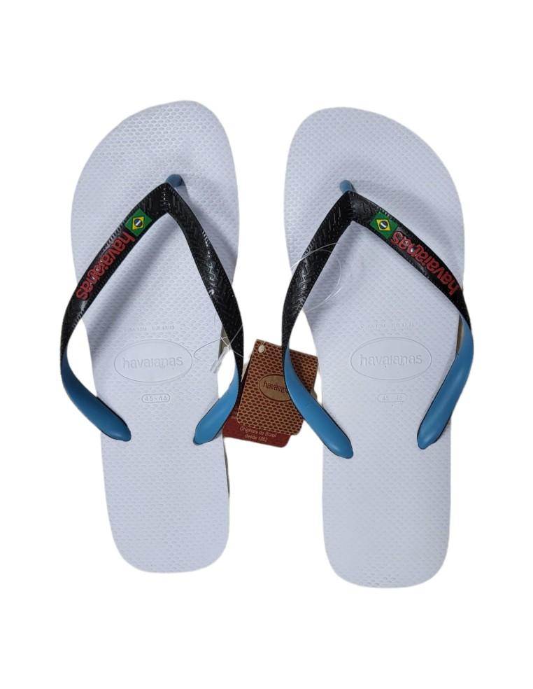 CHANCLAS HOMBRE HAVAIANAS BRASIL MIX FC GOMA BLANCO/NEGRO-4.123.206-0128