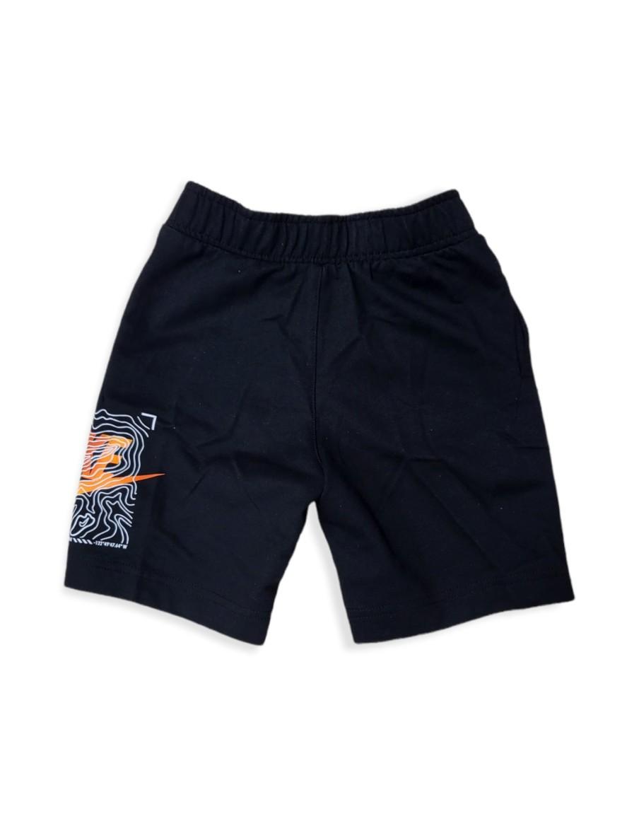 PANTALÓN CORTO NIKE NSW ELEVATE FT NIÑO NEGRO-60% ALGODÓN 40% POLIESTER-86J503-023