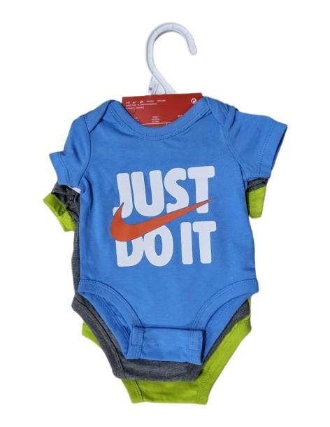 BODY BAMBINO NIKE VERBIAGE 3 PEZZI BODYSUIT 60% COTONE 40% POLIESTERE-56J548-EB5 2