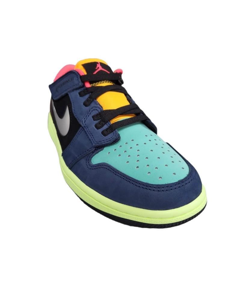 MAN SNEAKERS NIKE AIR JORDAN 1 LOW FLYEASE-LEATHER-MULTICOLOR-DM1206-201