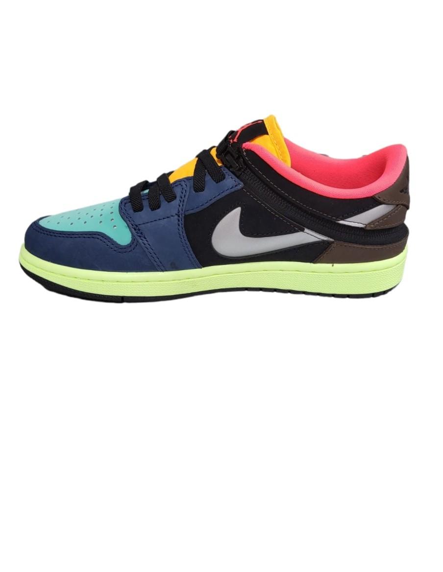 MAN SNEAKERS NIKE AIR JORDAN 1 LOW FLYEASE-LEATHER-MULTICOLOR-DM1206-201