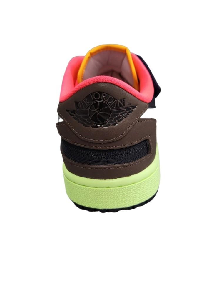MAN SNEAKERS NIKE AIR JORDAN 1 LOW FLYEASE-LEATHER-MULTICOLOR-DM1206-201