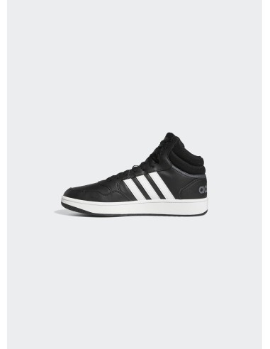 SNEAKERS DE HOMBRE ADIDAS HOOPS 3.0 MID-CUERO-NEGRO-GW3020