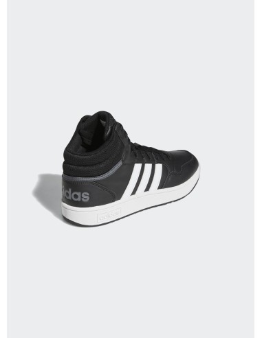 HERREN SNEAKERS ADIDAS HOOPS 3.0 MID-LEDER-SCHWARZ-GW3020