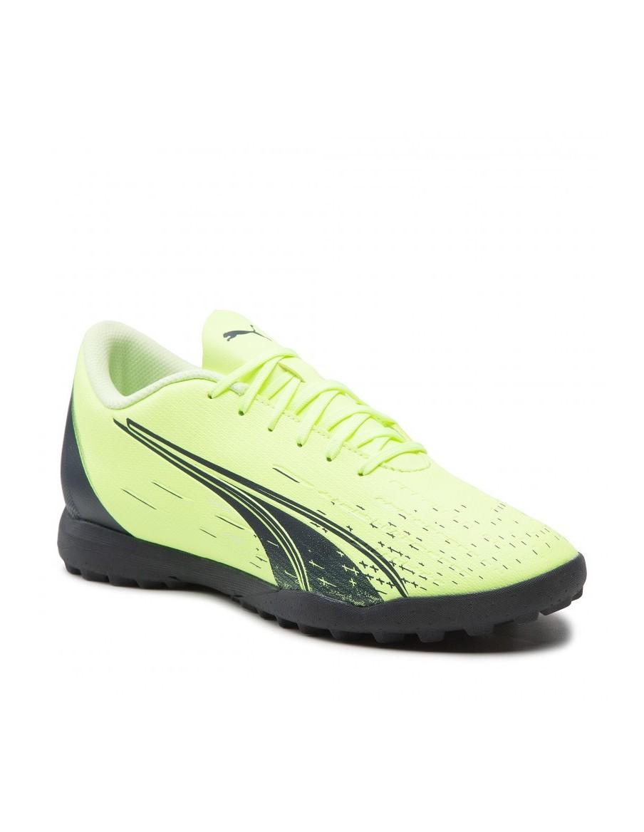 FOOTBALL SHOES PUMA ULTRA PLAY TT-LEATHER-GREEN FLUO-106909-01