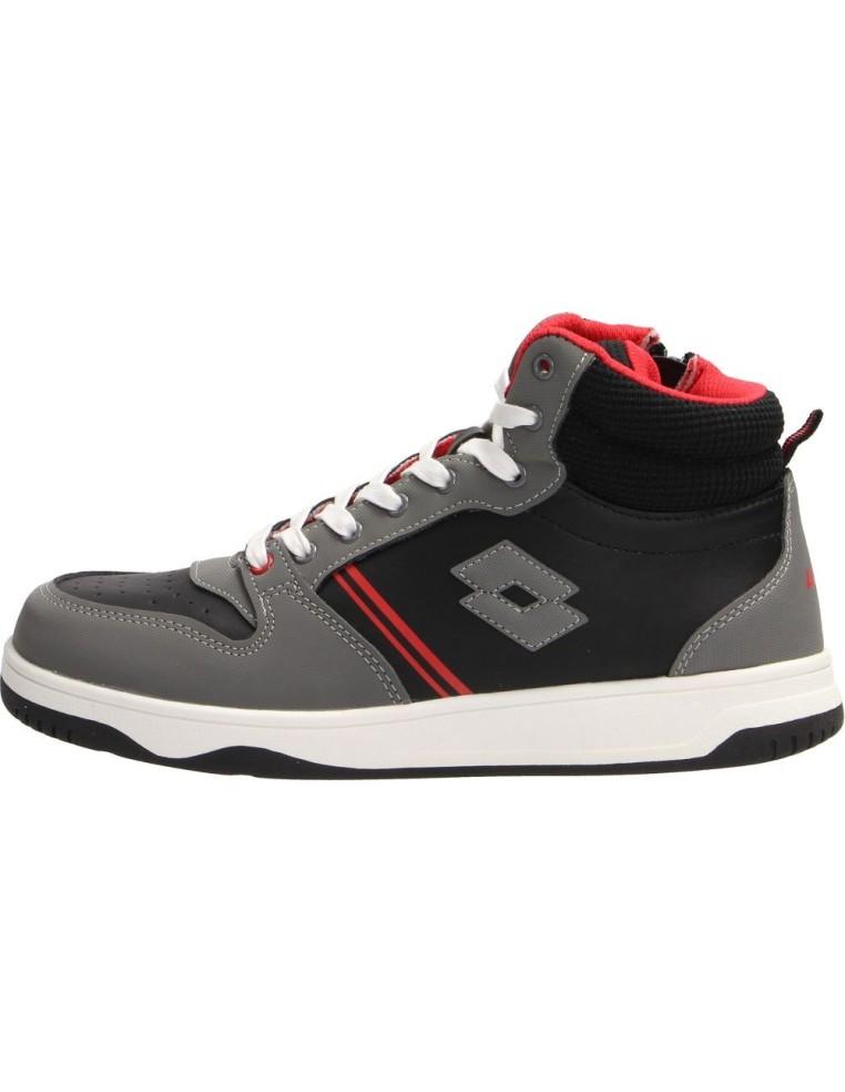 CHAUSSURES ENFANT LOTTO ROCKET AMF III MID JR-CUIR-GRIS-218155-5E5