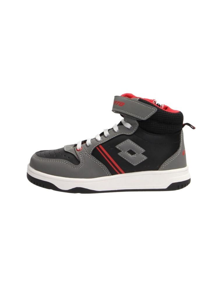 CHAUSSURES ENFANT LOTTO ROCKET AMF III MID JR-CUIR-GRIS-218155-5E5