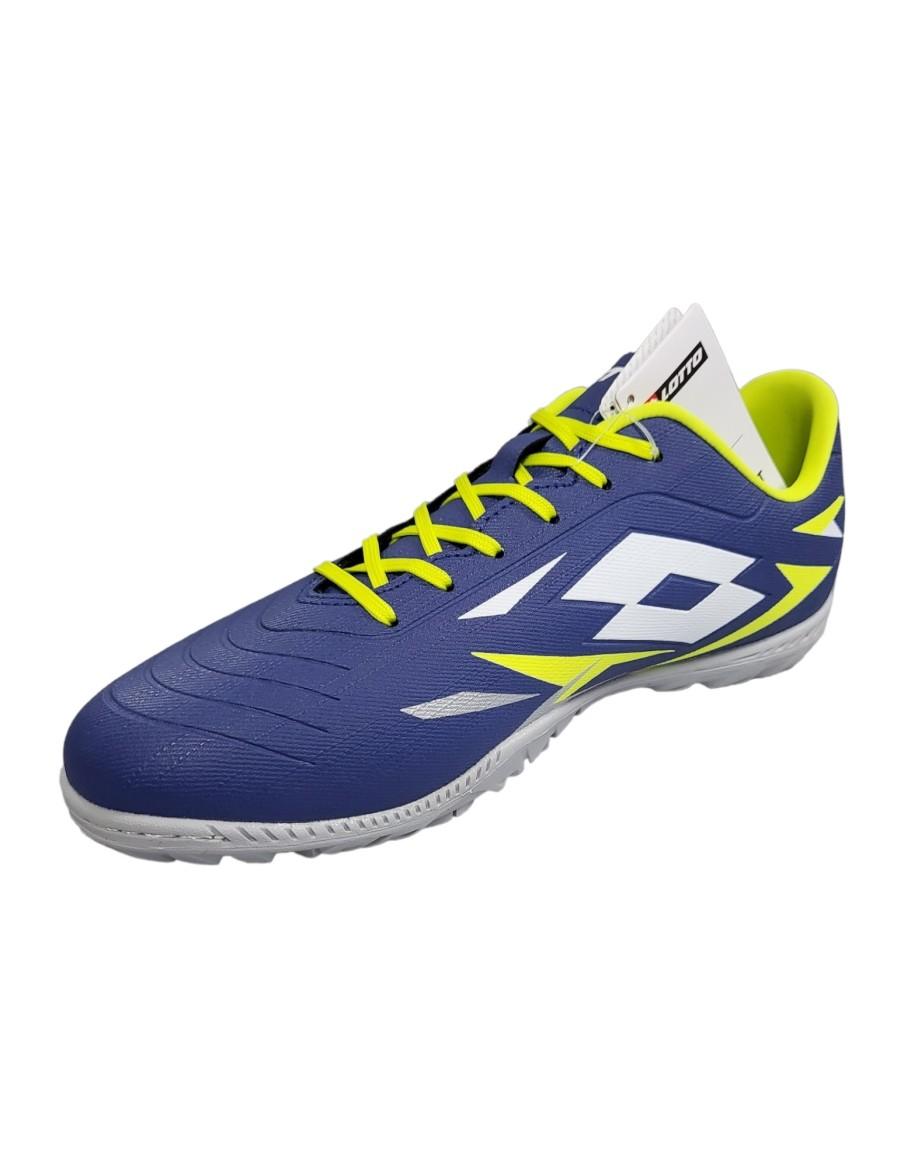 SCARPE CALCETTO UOMO LOTTO SOLISTA 700 VI TF-PELLE-BLU-218134-9GM