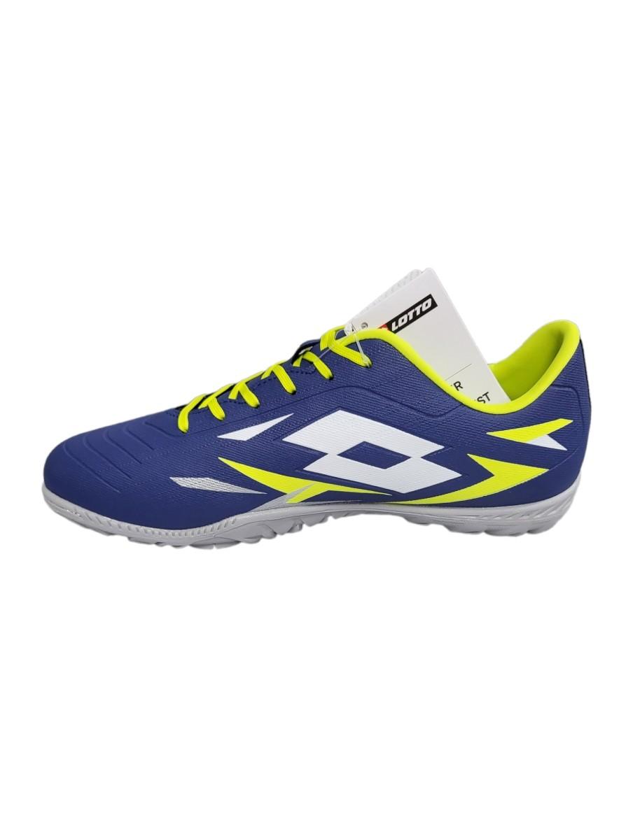 SCARPE CALCETTO UOMO LOTTO SOLISTA 700 VI TF-PELLE-BLU-218134-9GM