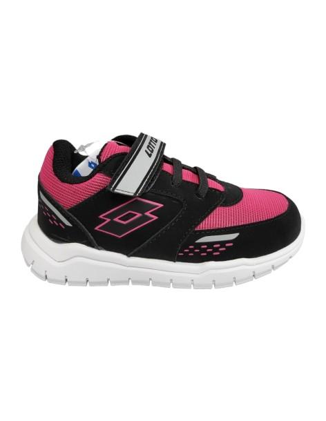 SCARPE LOTTO BAMBINA SPACELITE AMF 2 II INF S-NERO/ROSA-218189-310