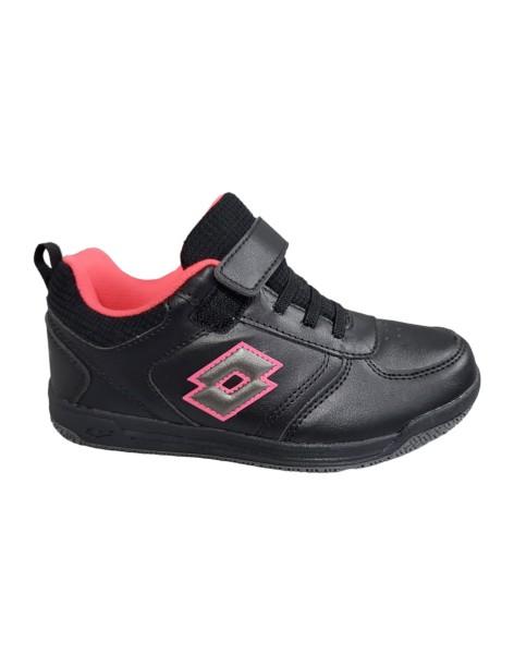 ZAPATOS NIÑA LOTTO CONJUNTO ACE AMF XIX-CUERO-NEGRO-218202-7J1