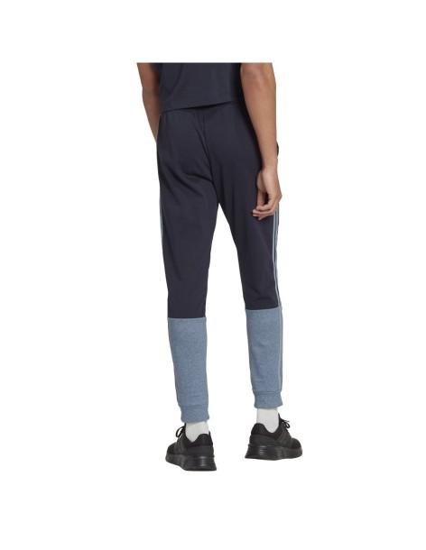 PANTALONE UOMO ADIDAS ESSENTIALS FRENCH TERRY-BLU-70% COTONE/30%POLIESTERE-HK2898 2