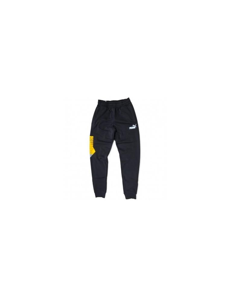 MAN TROUSERS PUMA POWER LOGO-66% COTTON / 34% POLYESTER-BLACK-849796-51