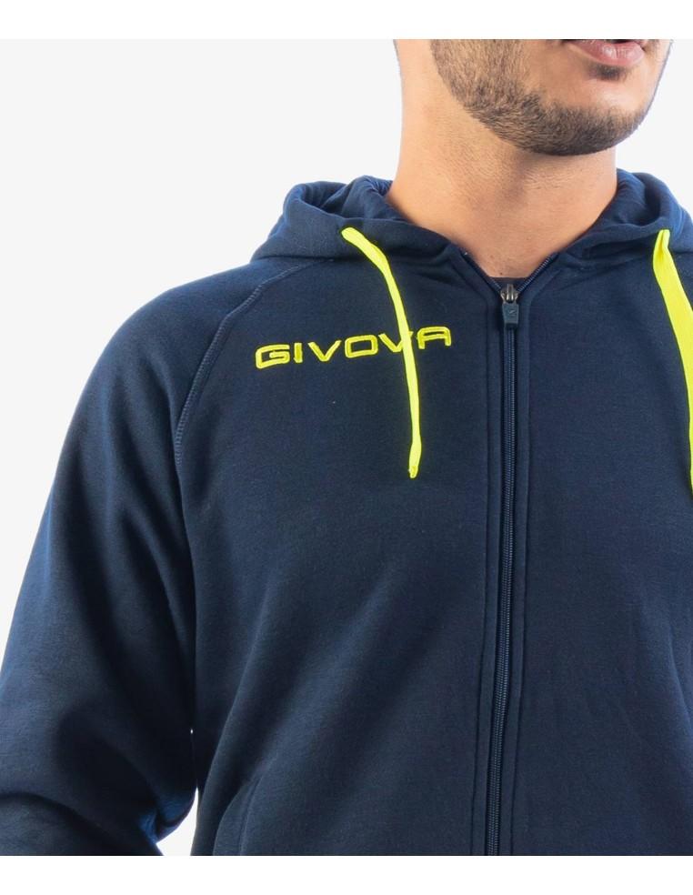 GIVOVA KING Herren Sportanzug Trainingsanzüge BLAU/GELB NEON