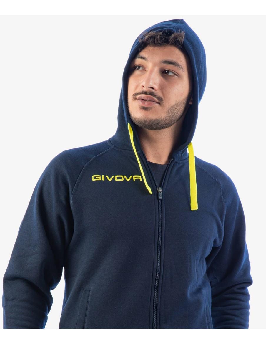 GIVOVA KING Herren Sportanzug Trainingsanzüge BLAU/GELB NEON