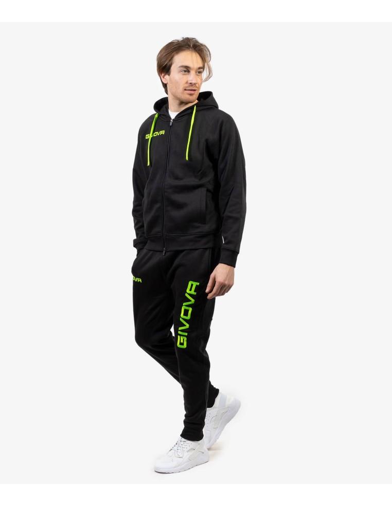 TRACKSUIT GIVOVA KING BLACK GREEN NEON