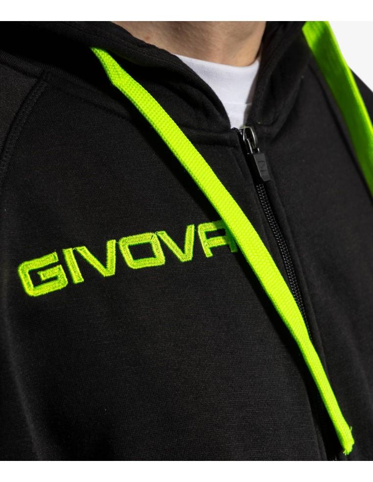 GIVOVA KING Herren Sportanzug Trainingsanzüge SCHWARZ GRUN NEON