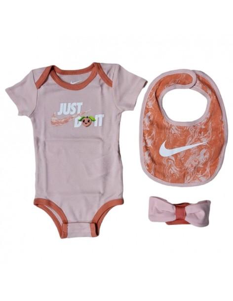 COMPLETA NIÑA NIKE LIL FRUITS 3 PIEZAS 100% ALGODON-ROSA-NN0806-X24