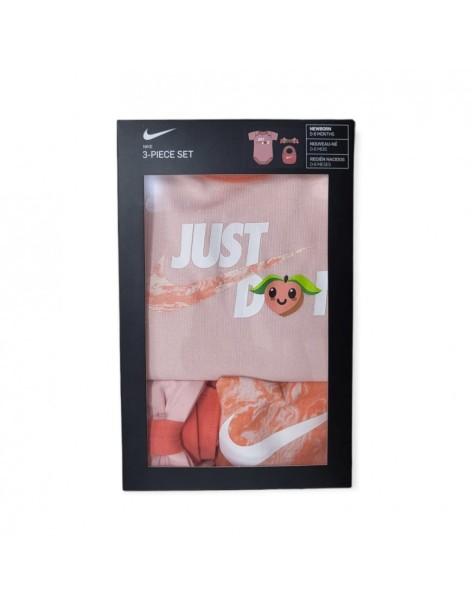 KOMPLETT MÄDCHEN NIKE LIL FRUITS 3 STÜCK 100% BAUMWOLLE-ROSA-NN0806-X24 2