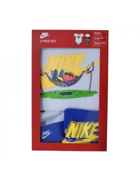 COMPLETE BABY NIKEMOJ 3 PIECES 100% COTTON- WHITE-BLUE-NN0802-001 2