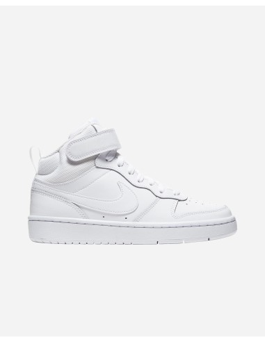 CHAUSSURES NIKE COURT BOROUGH MID 2 (GS) - BLANC - CUIR - CD7782-100