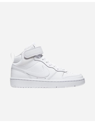 NIKE COURT BOROUGH MID 2 (GS) SHOES - WHITE - LEATHER - CD7782-100
