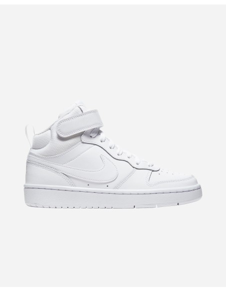 SCARPE NIKE COURT BOROUGH MID 2 (GS) - BIANCO - PELLE - CD7782-100