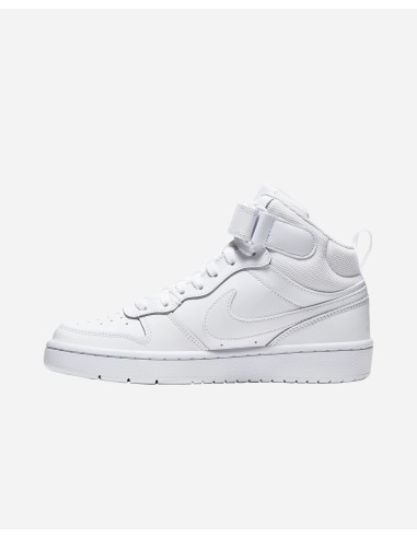 CHAUSSURES NIKE COURT BOROUGH MID 2 (GS) - BLANC - CUIR - CD7782-100