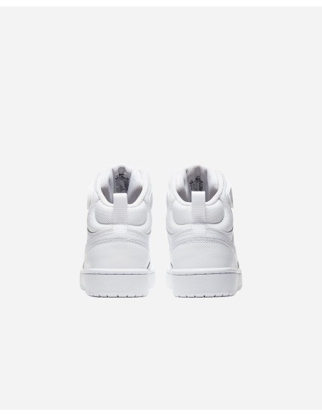 SCARPE NIKE COURT BOROUGH MID 2 (GS) - BIANCO - PELLE - CD7782-100 SCARPE NIKE COURT BOROUGH MID 2 (GS) - BIANCO - PELLE - CD7782-100