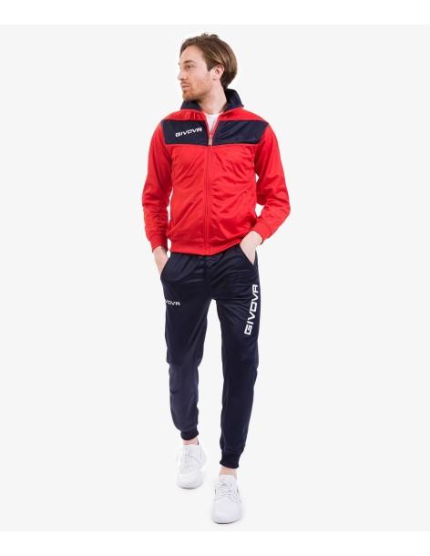 TUTA UOMO GIVOVA MODELLO VISA ROSSO / BLU
