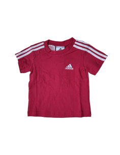T-SHIRT BAMBINA ADIDAS FUCSIA IN COTONE