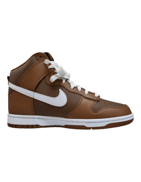 NIKE DUNK HIGH CHOCOLATE - LEATHER - BROWN/WHITE - DJ6189-200