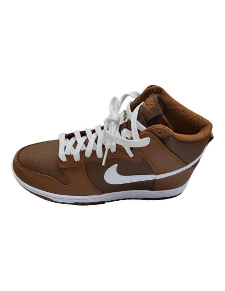 NIKE DUNK HIGH CHOCOLATE - CUIR - MARRON/BLANC - DJ6189-200