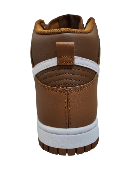 NIKE DUNK HIGH CHOCOLATE - CUIR - MARRON/BLANC - DJ6189-200