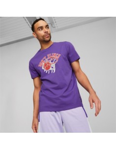 T-SHIRT UOMO PUMA BLUEPRINT VIOLA IN COTONE