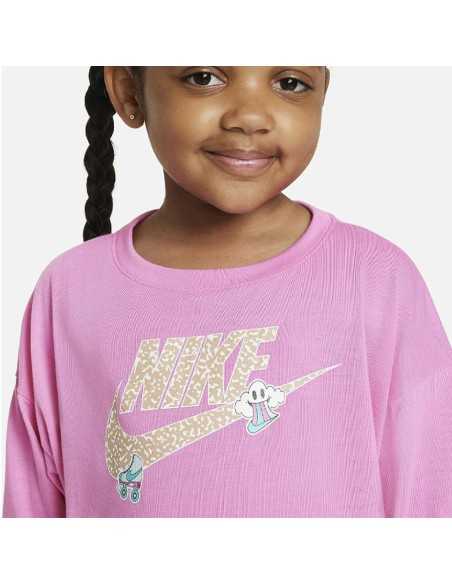 T-SHIRT BAMBINA NIKE CROPTOP NOTEBOOK - 36L131-AFN