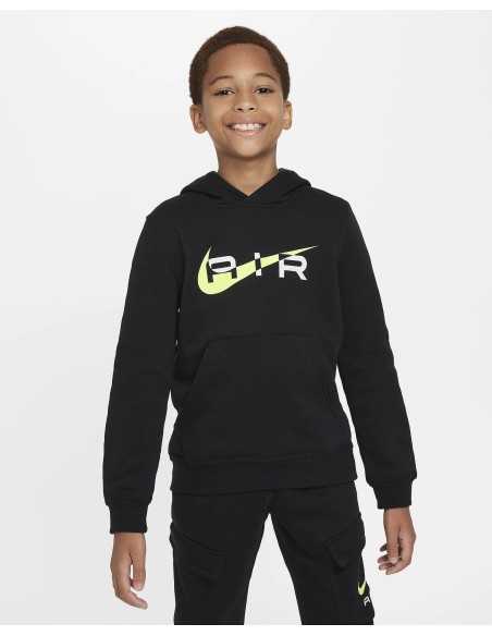 FELPA RAGAZZO NIKE AIR FLEECE - NERO